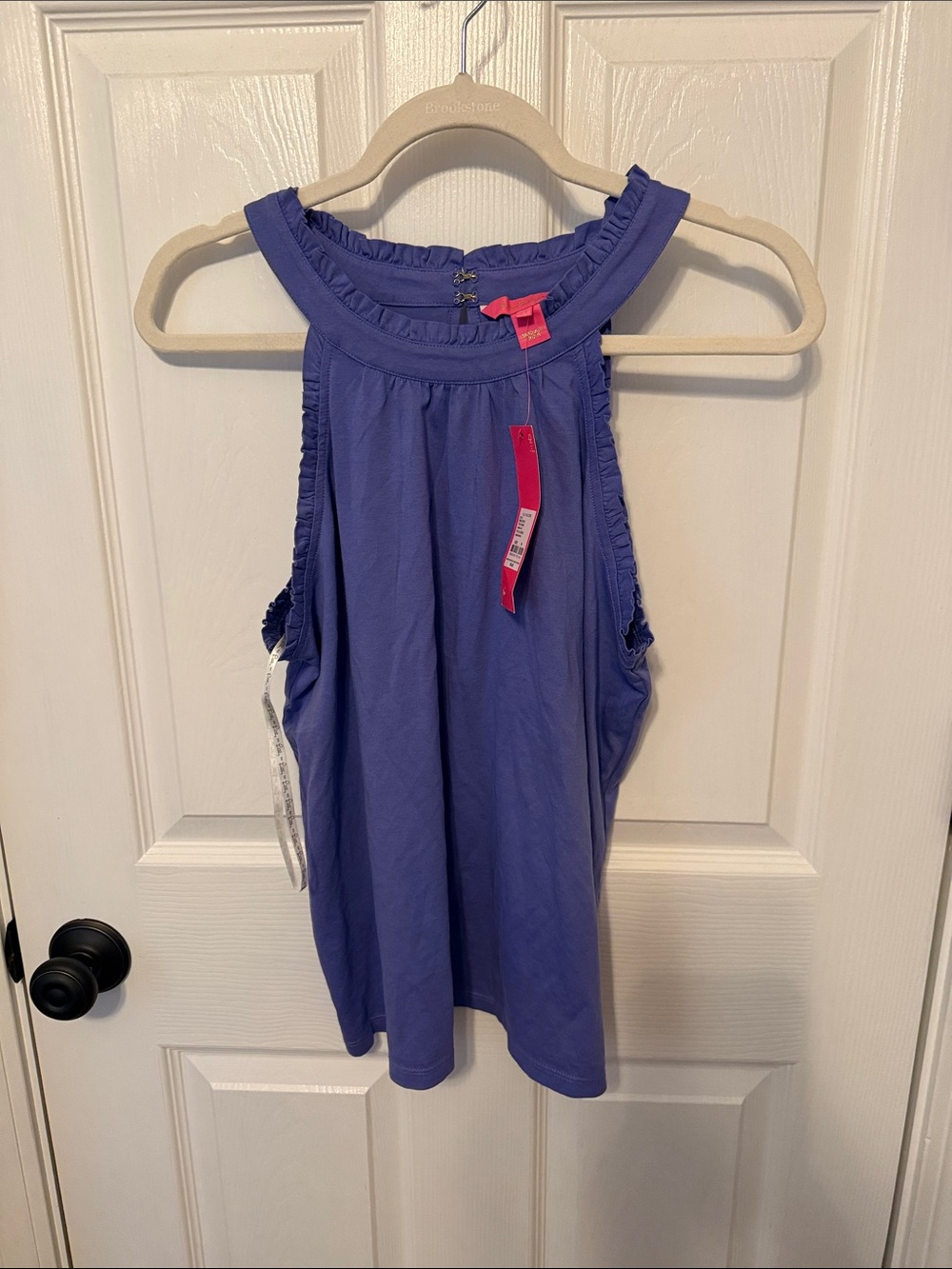 Brand New Women’s Purple Ruffle-Trim Sleeveless Dress
